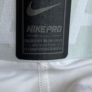 New with tags - White Nike Pro Compression Shorts
